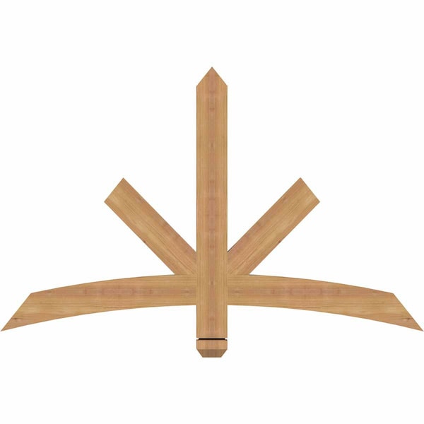 Ekena Millwork Alberta Smooth Timber Gable Bracket, Western Red Cedar, 48"W x 30"H x 1 1/2"D x 3 1/2"F, 15/12 Pitch GBW048X30X0204ALB00SWR - main